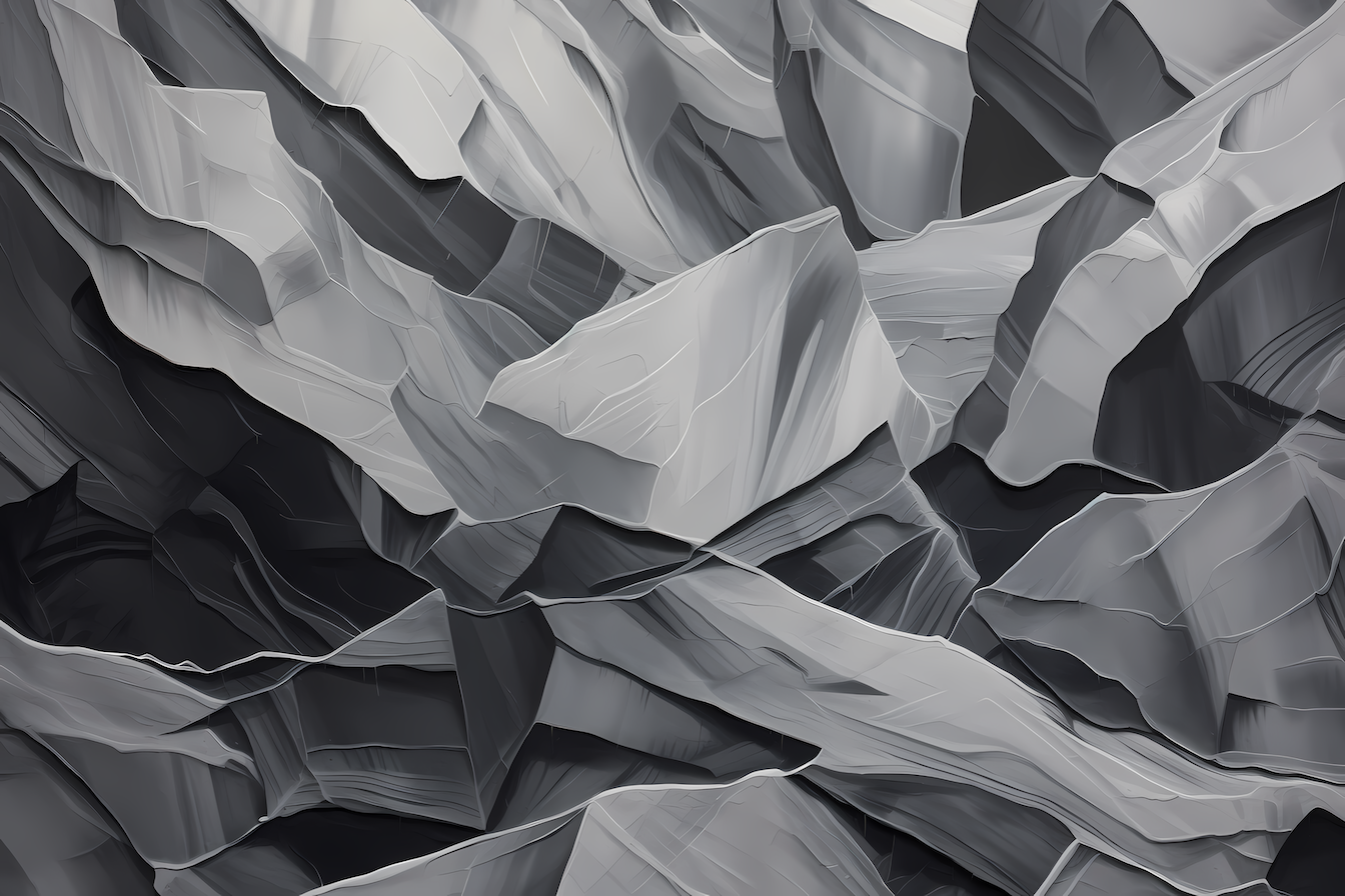 Sophisticated grayscale geometric composition creating timeless minimalist appeal – digital artwork for Samsung Frame TV