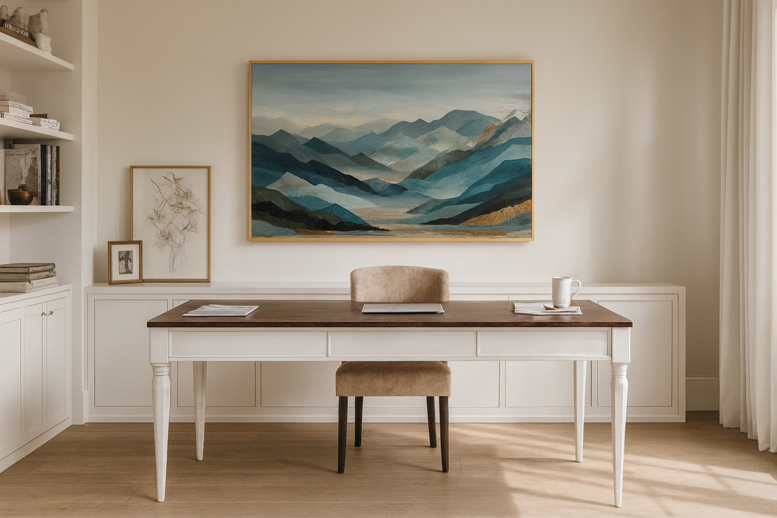 Azure Valley Serenity: Free Samsung Frame TV Art Download