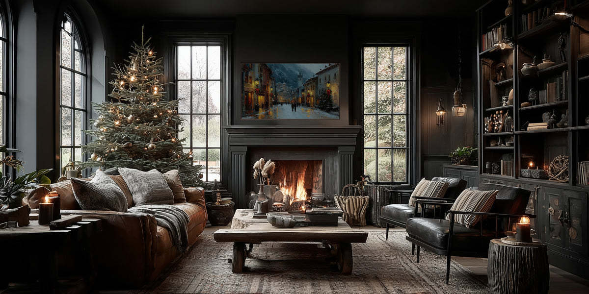 Alpine Noel Free Christmas Village Frame TV – November Free Art
