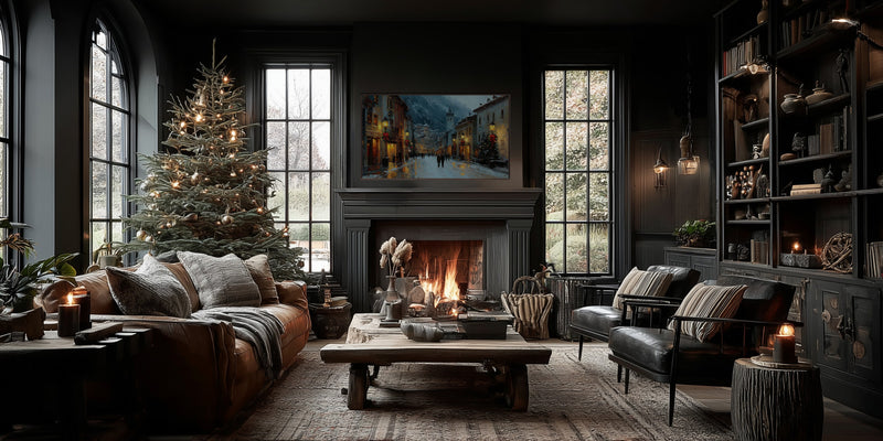 Alpine Noel Free Christmas Village Frame TV – November Free Art