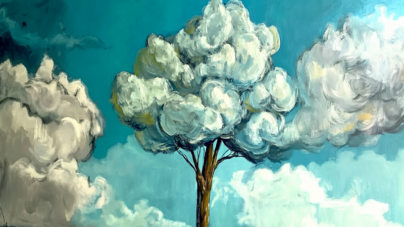 Cloud Tree – Whimsical Sky Landscape for Samsung Frame TV
