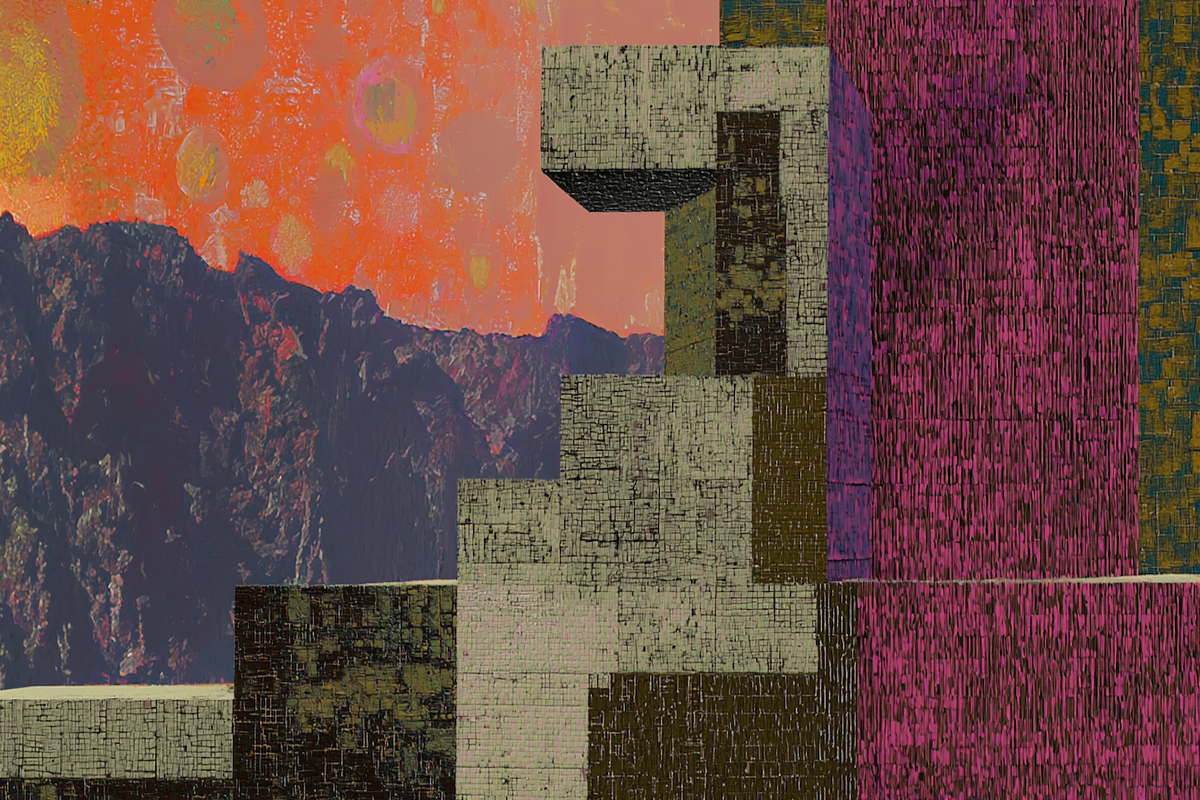 Brutalist Mirage Geometric Desert Collage - Samsung Frame TV
