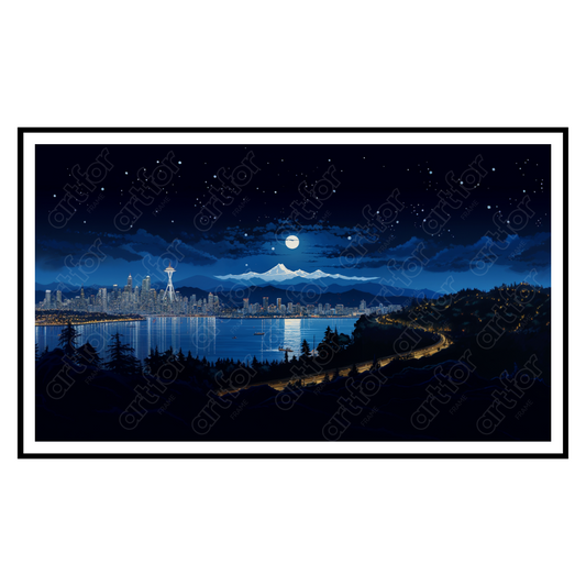 Moonlit Vancouver Dreamscape for Samsung’s The Frame TV