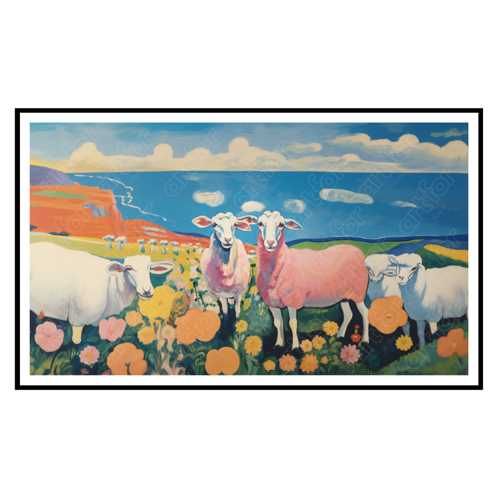 Sheep Serenade in Dufy's Dream for Samsung’s The Frame TV