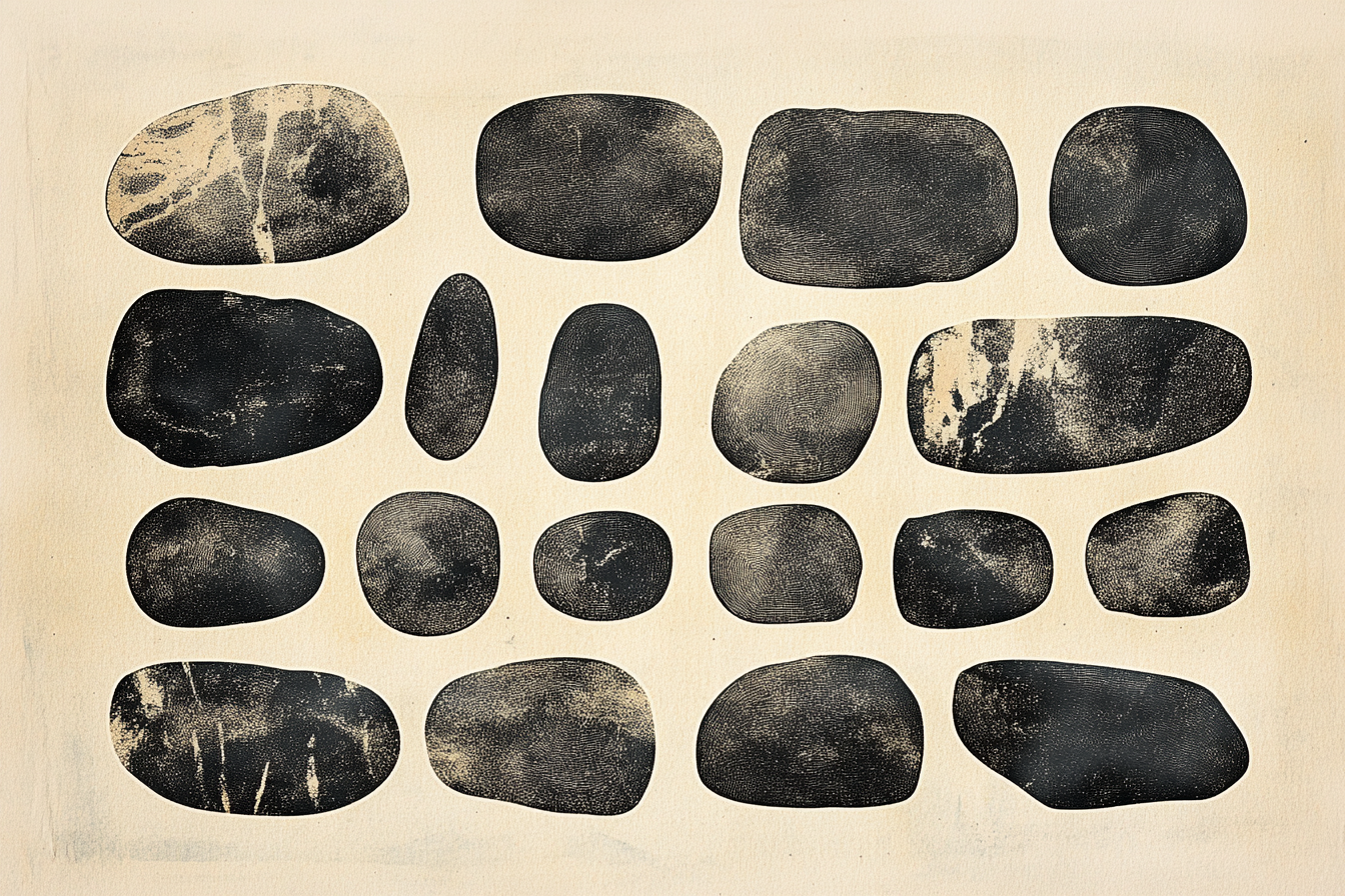 Vintage rock illustration with minimalist style and soft tones – 4K digital art for Samsung Frame TV