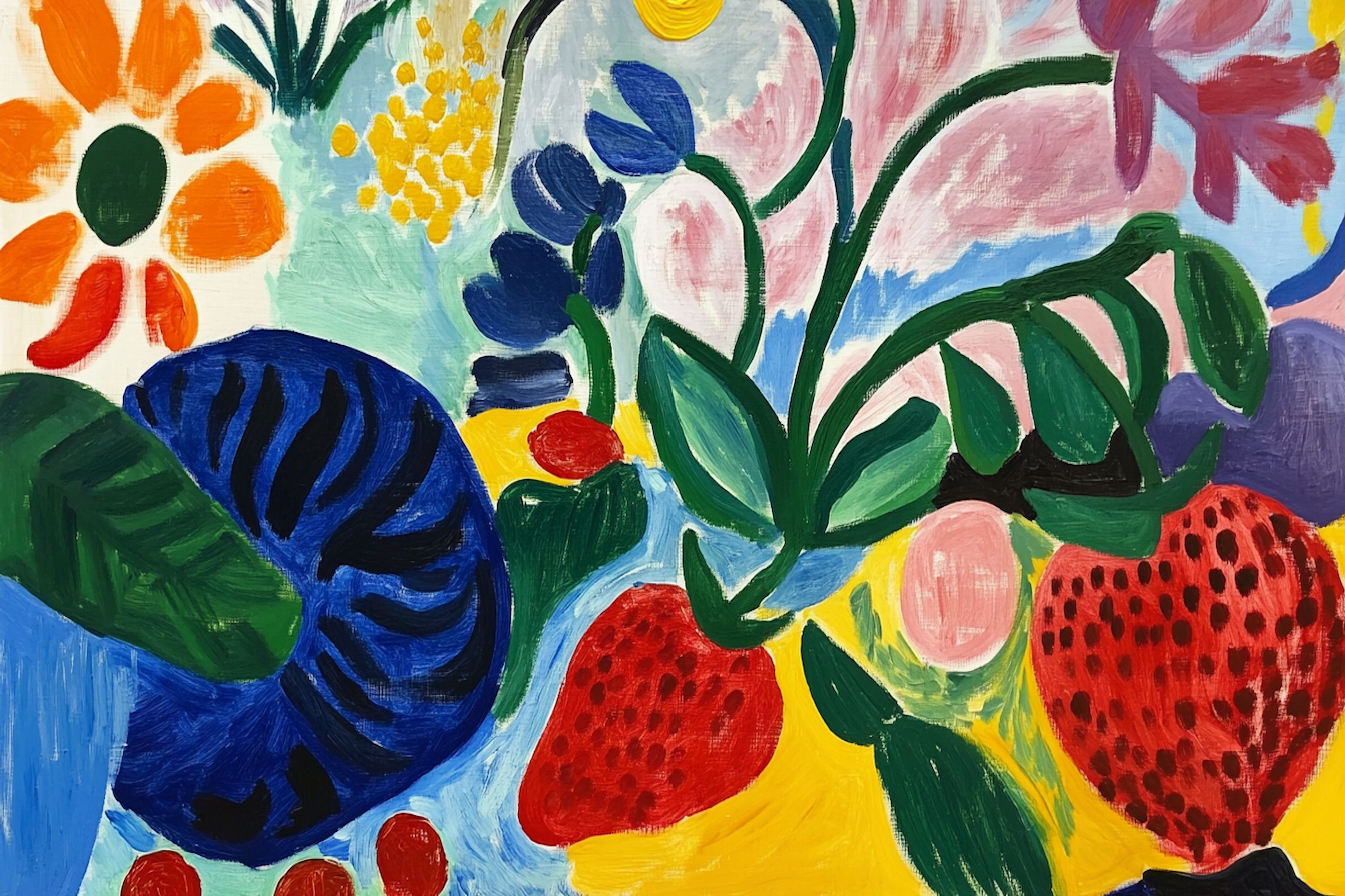 Strawberry Garden – Vibrant Botanical Variants for Samsung Frame TV