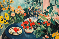 Strawberry Garden – Vibrant Botanical Variants for Samsung Frame TV