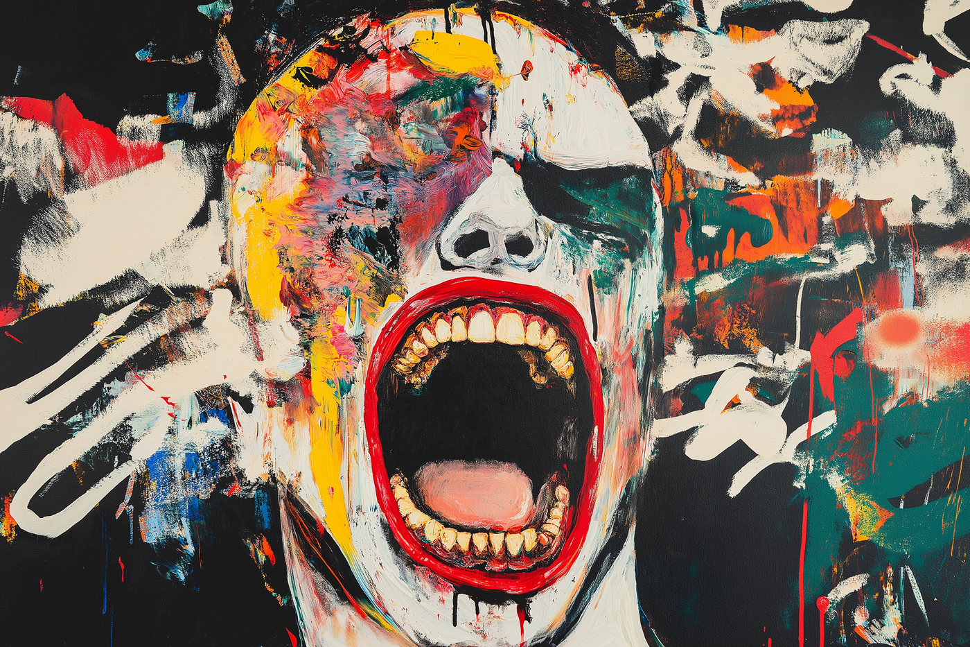 Basquiat-inspired graffiti artwork with punk energy and rebellious edge – digital art for Samsung Frame TV