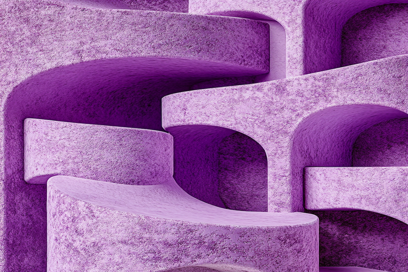Soft lavender curves in sculptural modern style – 4K abstract digital art for Samsung Frame TV