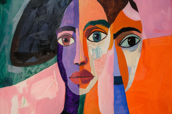Face to Face – Abstract Portrait Variants for Samsung Frame TV