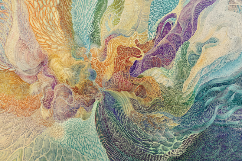 Celestial Currents – A Vibrant Abstract Ocean-Inspired Artwork for Samsung Frame TV