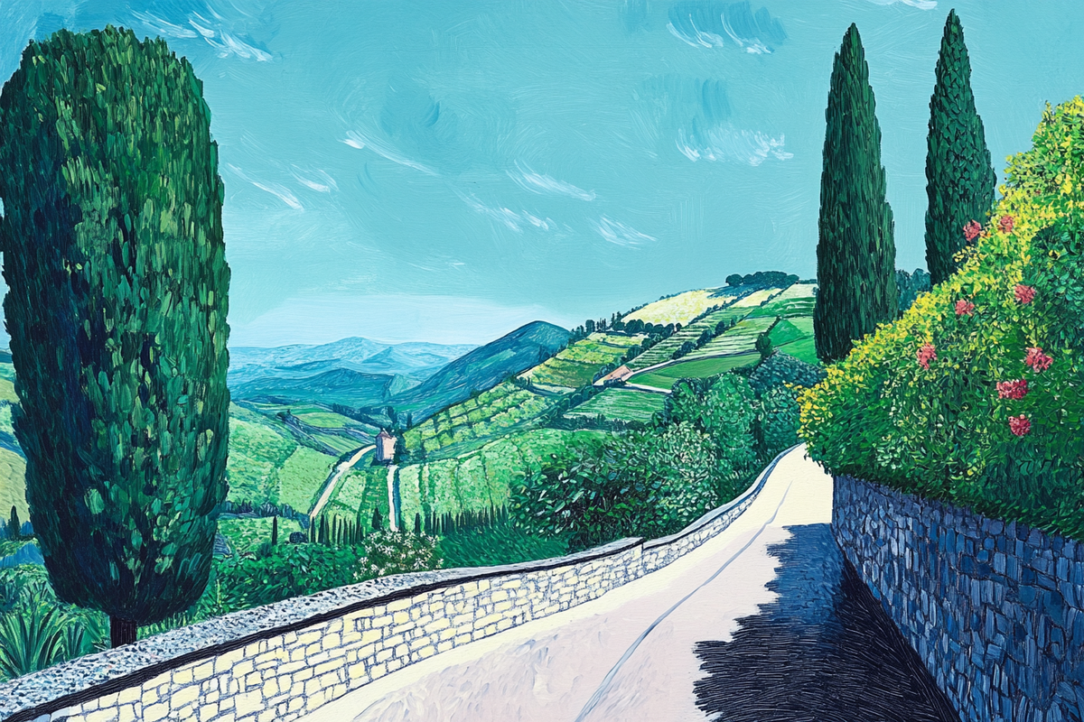 Tuscan Pathway Landscape Digital Art for Samsung Frame TV