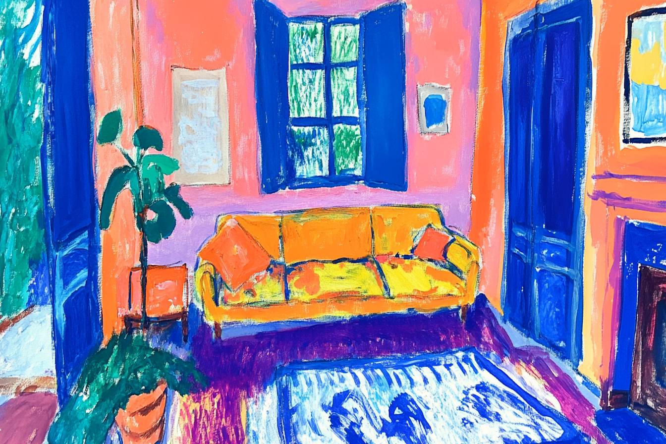 Free Vibrant Interior – Matisse-Inspired Room Scene for Samsung Frame TV