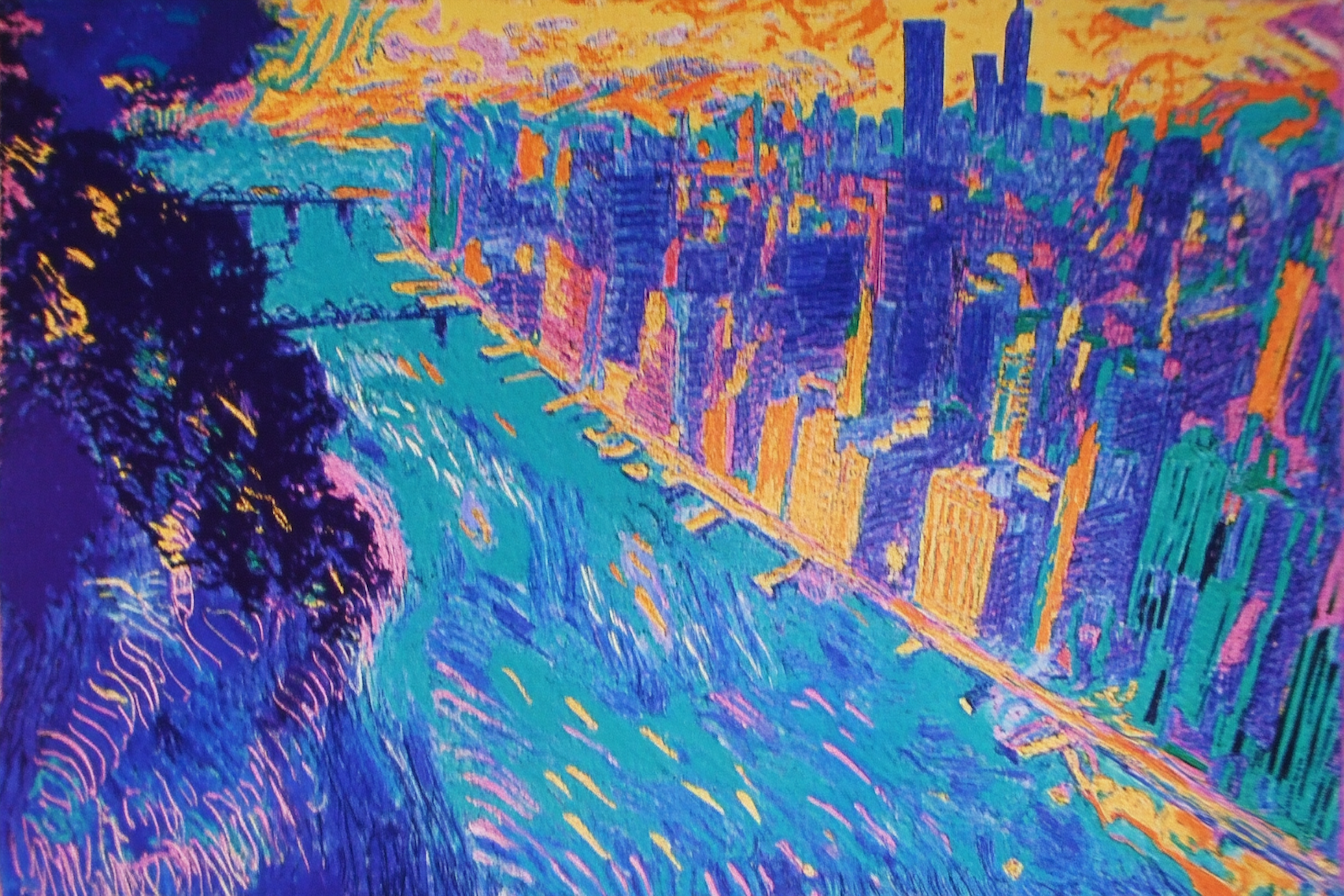 Neon Metropolis – Vibrant Abstract Cityscape for The Frame TV