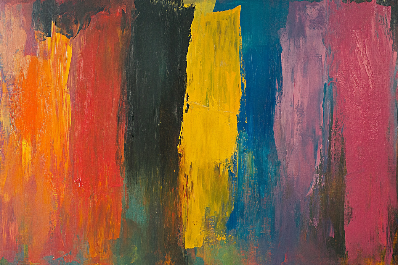 Bold vertical stripes meeting Rothko-inspired color fields – striking digital artwork for Samsung Frame TV