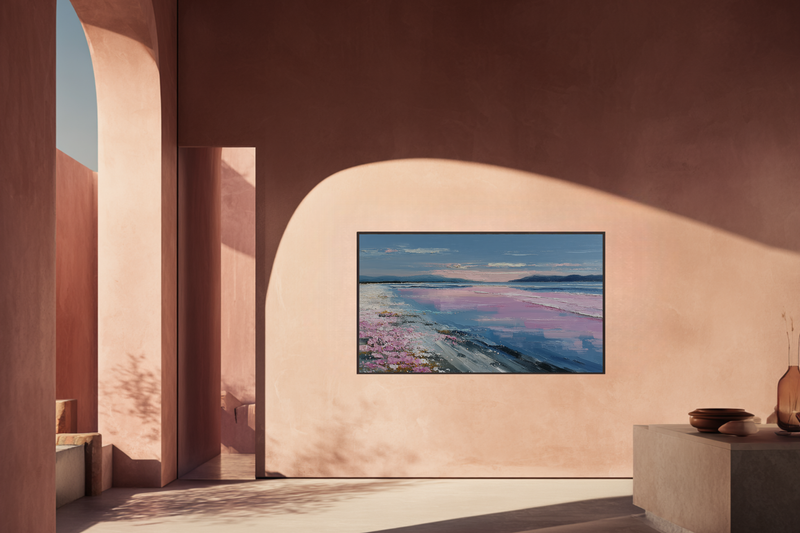 Aerial Blush Hillside