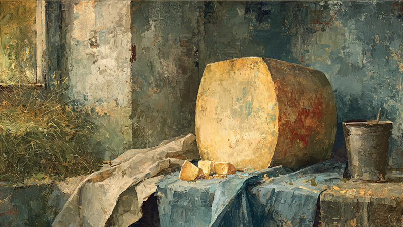 Aged Cheese Wheel Marble