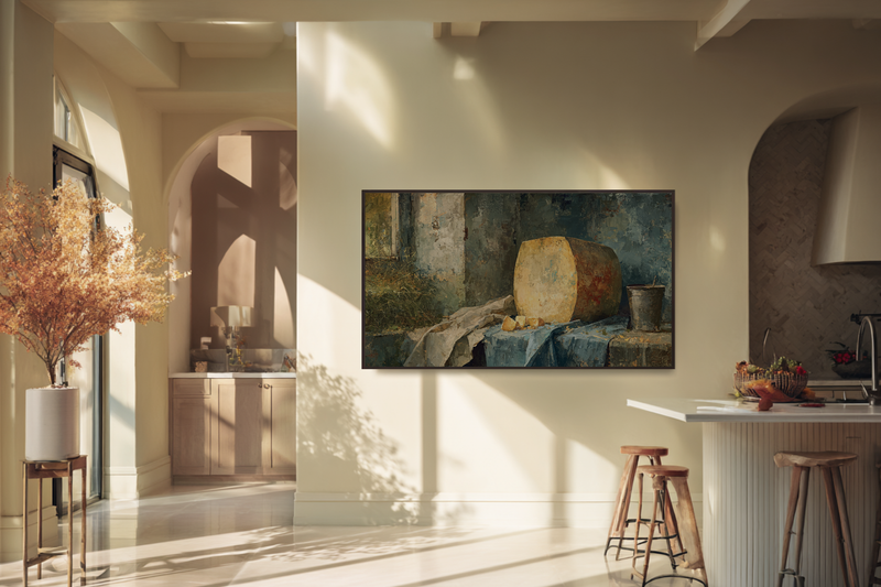 Aged Cheese Wheel Marble