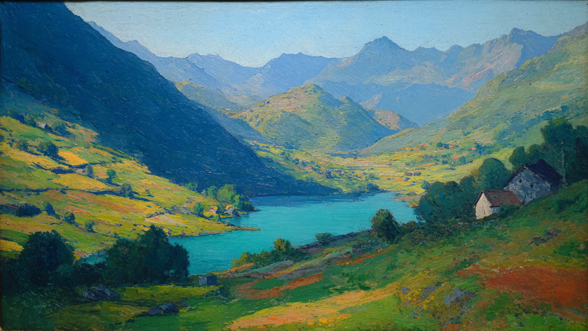 Alpine Meadow Landscape Frame TV Art