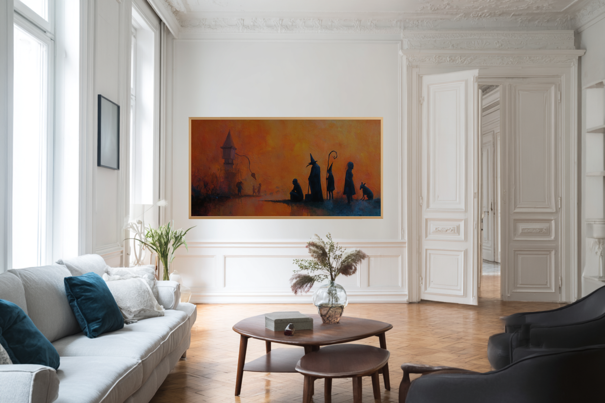 Autumn Pilgrimage - Gothic Silhouette Art for Samsung Frame TV & HiSense CanvasTV | 4K Digital Download