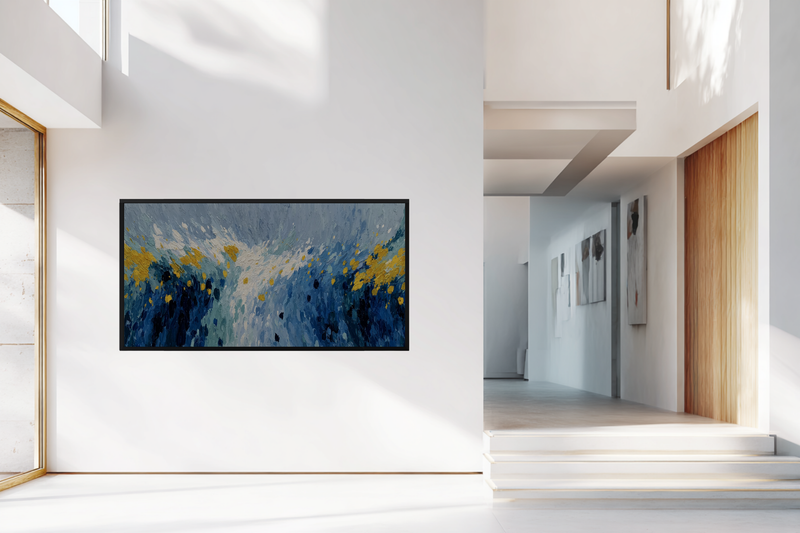 Azure Expression – Abstract Movement for Samsung Frame TV & Hisense CanvasTV