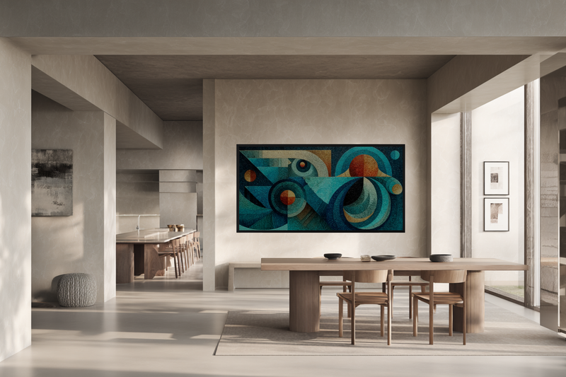 Azure Geometry Art for Samsung Frame TV | 4K Download