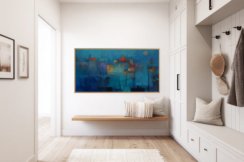 Azure Geometry – Urban Dreams for Samsung Frame TV & Hisense CanvasTV