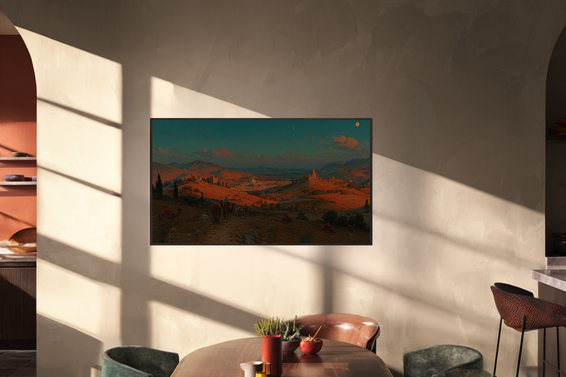 Bedouin Camp Camels Dusk