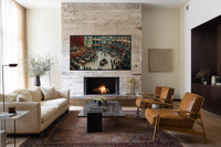 Belle Époque Evening Toulouse-Lautrec inspired café scene displayed on Samsung Frame TV - 4K digital download featuring Parisian nightlife in warm stone and linen palette