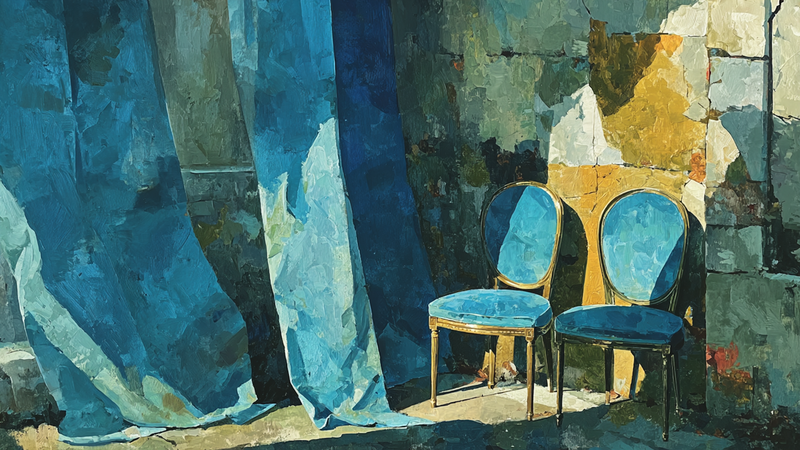 Blue Velvet Chairs Silver