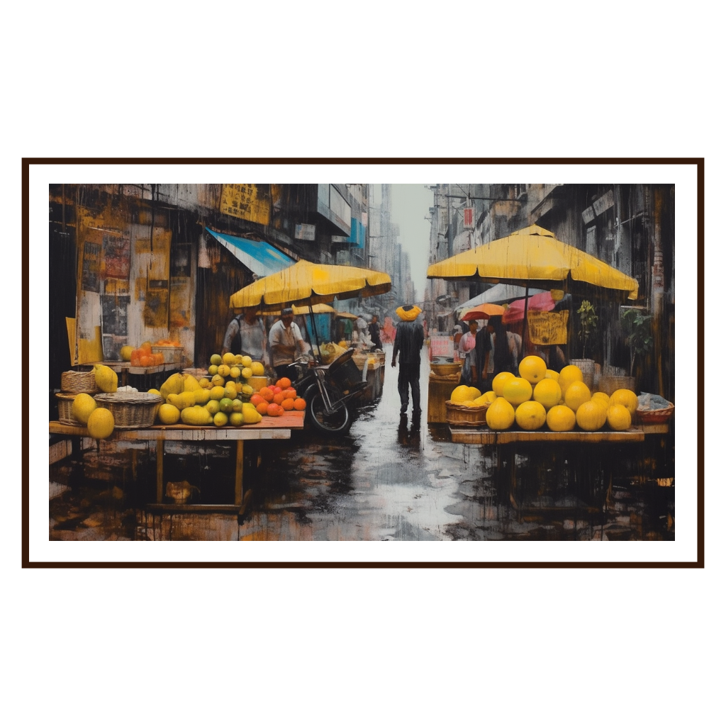 Golden Harvest: Urban Street Scene for Samsung’s The Frame TV