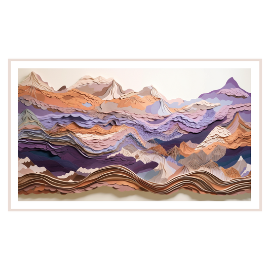 Paper Peaks Majesty: Mountain Art for Samsung’s The Frame TV