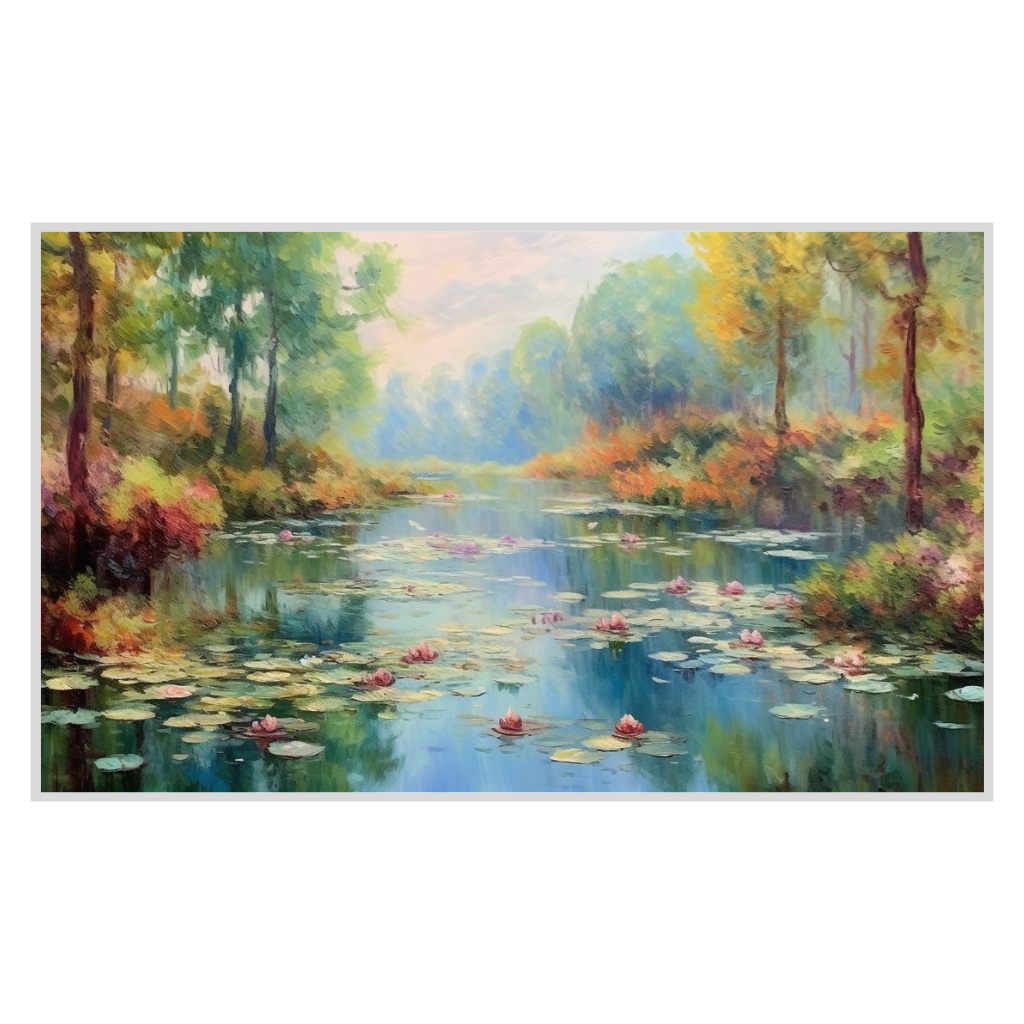 Impressionist Serenade: River and Trees Art for Samsung’s The Frame TV