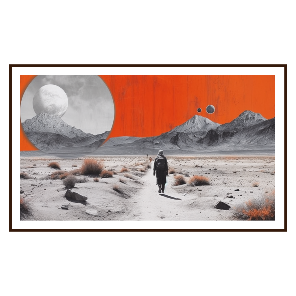 Moonlit Desert: Collage-Inspired Art for Samsung’s The Frame TV