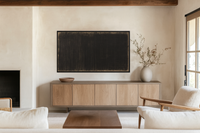 Carbon Scratch – Textured Black Minimalist for Samsung Frame TV