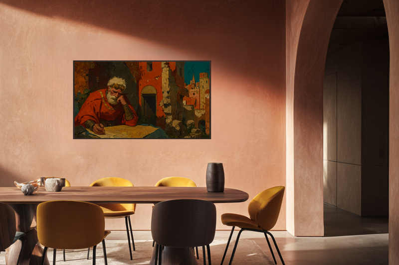 Cartographers Study Golden Light