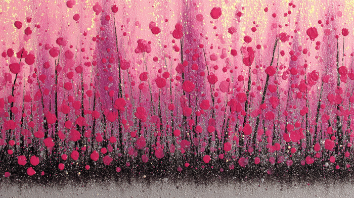 Cascading Bloom Field - 4K digital art for Samsung The Frame TV