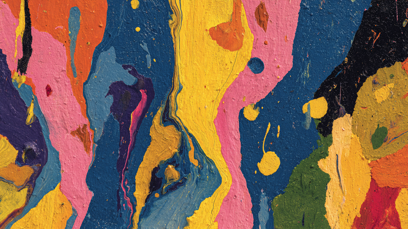 Cascading Pigment River Flow