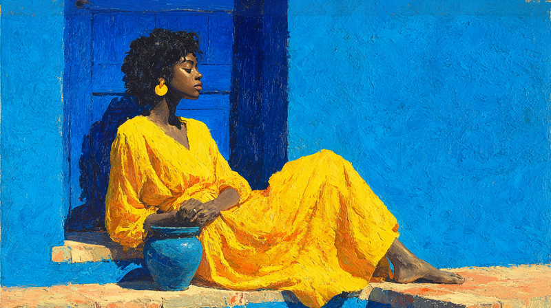 Cobalt Doorway Portrait