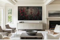 Crimson Climb – Vintage Wall Garden for Samsung Frame TV