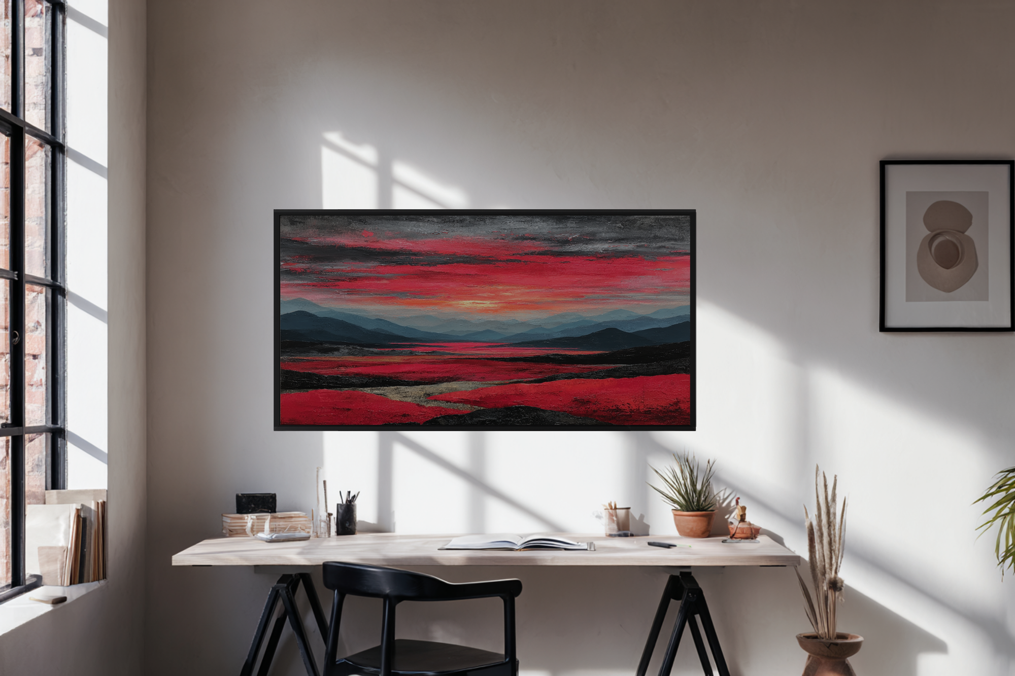 Crimson Horizon – Dramatic Landscape for Samsung Frame TV & Hisense CanvasTV