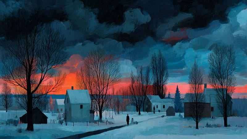 Crimson Sky Reflection