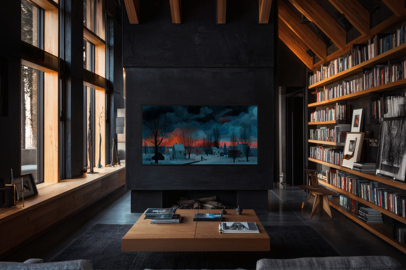 Crimson Sky Reflection