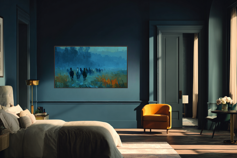 Dappled Horses Misty Paddock