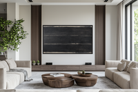 Divided Slate – Minimalist Black Band Art for Samsung Frame TV