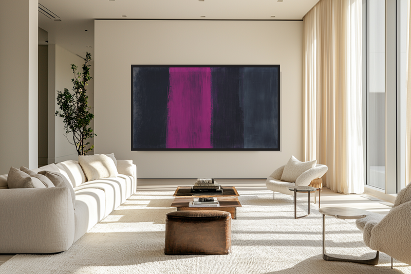 Electric Divide – Bold Fuchsia Stripe Abstract for Frame TV