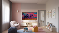 Elephant Family Sunset - Safari Kids Art for Samsung Frame TV