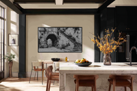 Fallen Portico on Samsung Frame TV in a styled room - product mockup