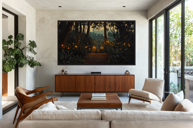 Firefly Grove – Glowing Forest Path for Samsung Frame TV