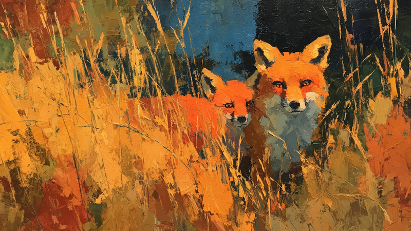 Fox Pair Hunting Field